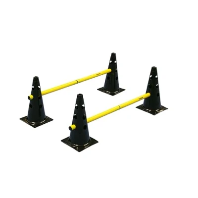 Image de Netsportique Lot de 4 cônes d’agilité réglables avec Barres Matériel d&#039;entraînement Multisport