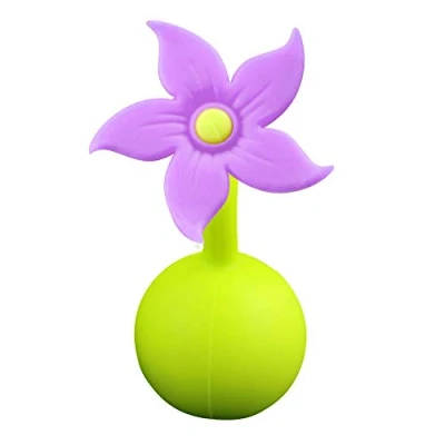 Image de Haakaa Tire lait en silicone forme de fleur, violet, 12,1 g