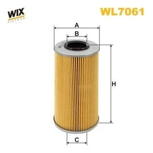 Image de WIX FILTERS WL7061 Filtre à huile Cartouche filtrante MERCEDES BENZ: Classe E Berline, C Sprinter 3 T Van, SSANGYONG: Musso SUV