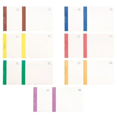 Image de Blocs vendeurs 6,6x13,5cm double numerotage bande couleur 100 feuillets