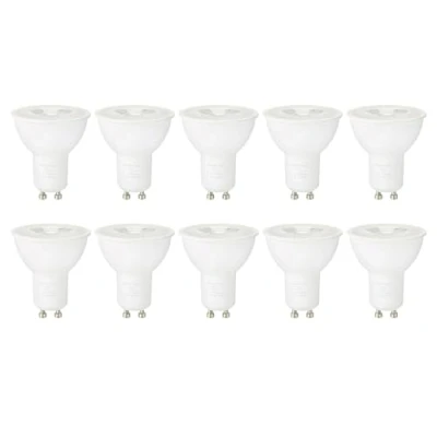 Image de Amazon Basics Lot de 10 ampoules spot LED GU10, 3 W (équivalent à 35 W), blanc chaud, Non Dimmable