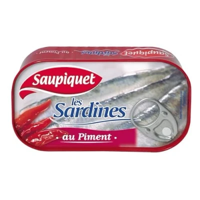 Image de SAUPIQUET Sardines Entières au Piment Huile de Tournesol Riches en Oméga 3 et Calcium 12 Conserves (120 g)
