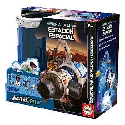 Image de Educa Mission vers la Lune Station Spatiale, construit et Joue en connectant Plusieurs Capsules pour Faire Grandir Spatiale ; avec Plus de 31 pièces recommandé à partir 6 Ans