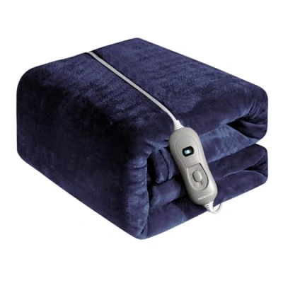 Image de ECODE® Chauffe Matelas, sous Couverture électrique, 3 Niveaux de température, Arrêt Automatique 90 Min, Protection Contre la Surchauffe, chauffante, Lavable, 180X130 cms (Bleue)