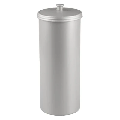 Image de iDesign Kent dérouleur Papier WC avec Couvercle, Porte Toilette autoportant en Plastique au Design Compact, argenté