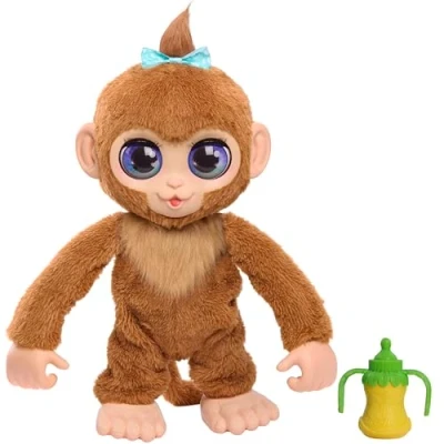 Image de Just Play Singe Peanut interactif en Peluche furreal, de 38 cm Haut avec Fonctions sonores, Jouets pour Enfants 4 Ans et Plus