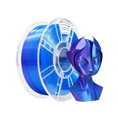 Image de iBOSS Filament PLA+ Soie Bicolore, d’imprimante 1,75 +/ 0,02 mm Bobine de 1 kg (2,2lb), d&#039;impression 3D pour Imprimante 3D, Bleu Violet