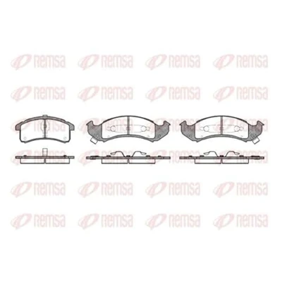 Image de REMSA 0537.02 Jeu de plaquettes frein Essieu avant contact signal d&#039;usure inclus avec ressort PONTIAC: Trans Sport I, Firebird Cabriolet