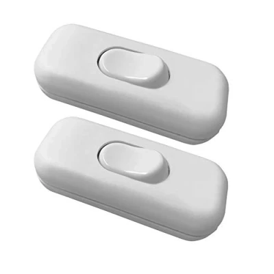 Image de KiKiHong 2 Pcs Interrupteur Bi polaire Inter à Bascule 6A 250V Touche Basculante Variateur D&#039;intensité/Commutateur pour Lampe, Blanc
