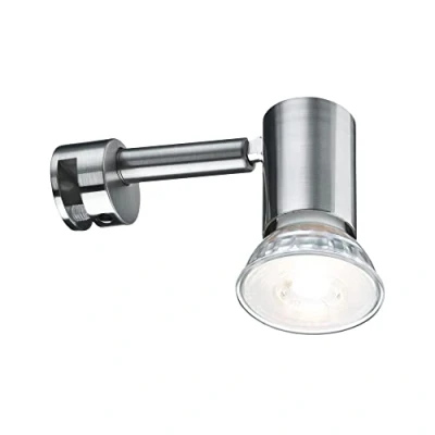 Image de Paulmann 99905 Galeria Simplo LED éclairage de miroir 1x5,3W GU10 Acier brossé 230 V Métal, 5.3 W, 3 x 10 6 cm