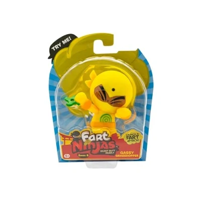 Image de FaRt NinjAS by Funrise 70699 Grasshopper Cheek Burner série 8 Figurines à Collectionner 10 Sons de Pets hilarants et réalistes Jaune