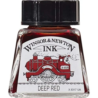 Image de Winsor &amp; Newton Encre à Dessiner Flacon 14ml 227 Rouge Foncé Série 1
