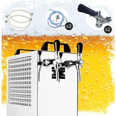 Image de Ensemble complet Tireuse a biere avec pompe à membrane Kontakt 40/K machine biere, 2 lignes, 50 litres/h, professionnelle (Keg 2: Type S, Keg: KeyKeg)