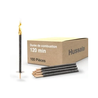 Image de Hussala Diamond Torches en Cire Durée de la Combustion : 120 Min [100 pièces]