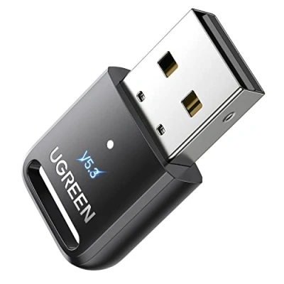 Image de UGREEN Dongle Bluetooth 5.3 Adaptateur pour PC Clé USB Faible Latence Supporte Windows 11 10 8.1 Compatible avec Manette Casque Clavier Souris Enceinte