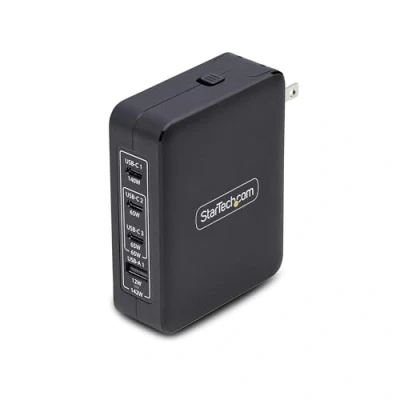 Image de StarTech.com Chargeur Mural USB C 140W, 3X C/1x A, Adaptateur d&#039;alimentation PD 3.1 International GaN