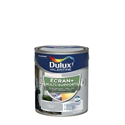 Image de Dulux Valentine ECRAN+ MULTI SUPPORTS EXTERIEURE Peinture en Phase Aqueuse pour l&#039;Éxtérieur et L &#039;Intérieur Satin Gris Franc 2