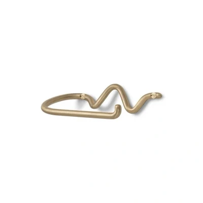 Image de ferm LIVING Support de papier toilette Curvature, mat, laiton