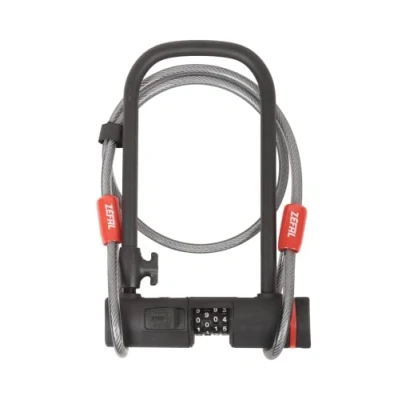 Image de ZEFAL Antivol en U + Code Cable de 120 cm Mixte Adulte, Noir, K Traz U13