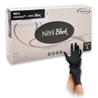Image de MaiMed Lot de 100 gants jetables en nitrile Taille L