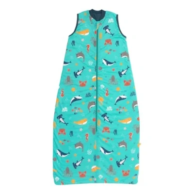 Image de schlummersack Slumbersac gigoteuse été pour enfant 1.0 Tog légère et douce, 100% coton, 110 cm, Animaux marins Turbulette confortable respirante 18 36 mois