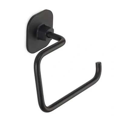 Image de GEDY Porte Papier Toilette Teide en Acier Inoxydable et Cromall, Finition Noire, Dimensions 10 x 13,2 4,5 cm Poids 0,2 kg