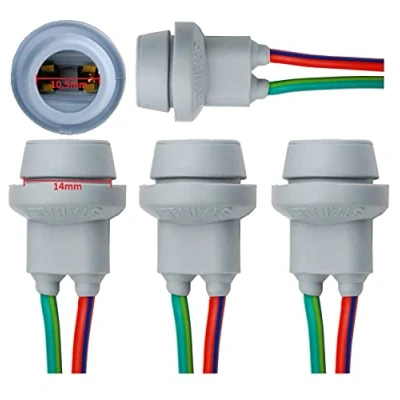 Image de Lot de 4 W5W T10 194 W3W Support Douille Ampoule caoutchouc Connecteur WY5W Adaptateur Prise Phare Lampe feux clignotant stationnement éclairage plaque Immatriculation 3 et 5 Watt L&amp;P B570