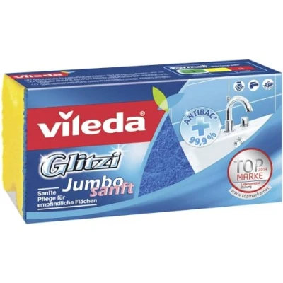 Image de Vileda Glitzi Jumbo Éponge de Nettoyage Douce