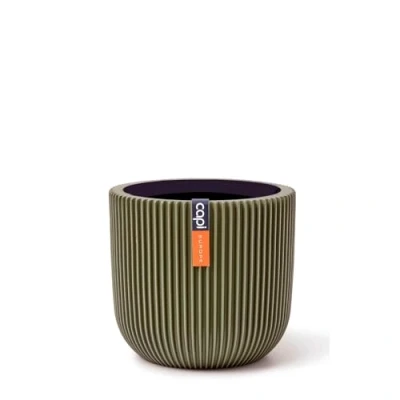 Image de Capi Europe Pot de Fleurs Boule Groove Colours 17x15 Vert Ouverture Ø15 pour l&#039;intérieur 5 Jaar Garantie BGVGN133