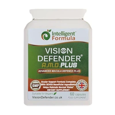 Image de Vision Defender AMD Plus Supplément avec Lutéine, Méso Zéaxanthine, Zinc, Vitamine C &amp; E, Minéraux, Antioxydant, Carotenoids a Yeux Protéger et Améliorer la Santé Oculaire