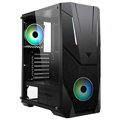 Image de Boîtier Moyen Tour ATX Spacirc VO RGB avec Panneau Vitré, Noir