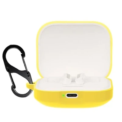 Image de GIOPUEY Étuis Compatible avec Xiaomi Redmi Buds 5, Coque Silicone, Poids léger, Antichoc, Portable Jaune