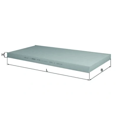 Image de MAHLE ORIGINAL LA 170 Filtre d&#039;habitacle à particules 450,0 208 25,0 MAN: TGA, TGS, TGX, IVECO: Trakker, S WAY, SCANIA: L,P,G,R,S series, P,G