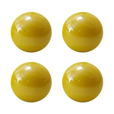 Image de mesbilles 4 Calots Billes Glossy Jaune Bille en Verre 25 mm