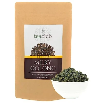 Image de MILKY Oolong 50 g, thé Premium avec goût crémeuse et note florale, noir semi fermenté caractère du vert, TeaClub