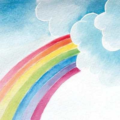 Image de Lot de 20 serviettes arc en ciel des nuages Été Décoration table Decoupage Technique serviette 33 x cm