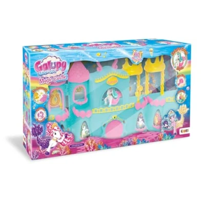 Image de Galupy Mermaid Magic Castle Set de Jeu Licorne Jouet avec 1x Château &amp; Figurine Queue sirène + Accessoires