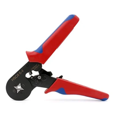 Image de Heschen Pince à sertir HSC8 6 4A Mini outils de sertissage auto réglables pour 0,25 6,0 mm² (23 10 AWG) virole carrée Rouge
