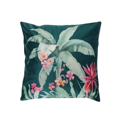Image de douceur d&#039;intérieur, Housse de Coussin (40 x 40 cm) Paolina, Velours Imprimé, Bleu