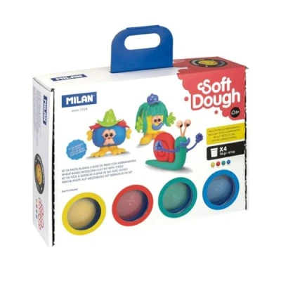 Image de Jouet créatif MILAN Coffret Pâte à Modeler Monsieur Heureux Enfant 3 ans et plus Multicolore Bleu