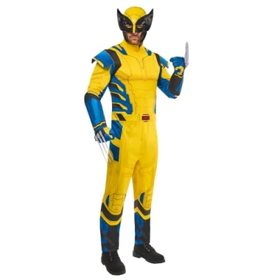 Image de Rubies Déguisement classique adulte Wolverine M, Jaune