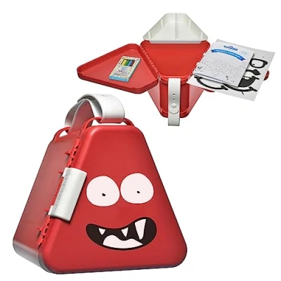 Image de Trunki Table d&#039;Activités Bébé Enfants TeeBee et Rangement Jouet Enfant de Voyage pour Siège Voiture ou en Déplacement Tablette Rouge