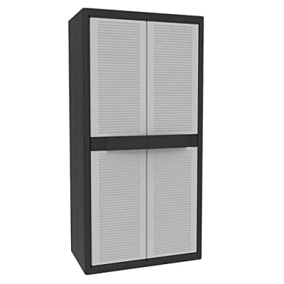 Image de Terry Jumbo Cab 3900 Qblack, Armoire d&#039;Intérieur et d&#039;Extérieur à 2 Portes, Séparation Verticale 4 Étagères