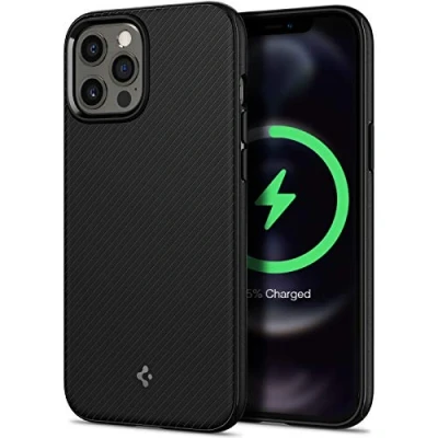 Image de Spigen Mag Armor Magfit Coque pour iPhone 12 Pro Max MagSafe Noir Mat