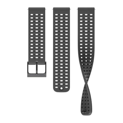 Image de SUUNTO 22 ATH2 Bracelet de Montre Compatible avec Race, Vertical, 9 peak pro, peak, 5 Strap Bande Remplacement en Silicone Souple 22mm, S+M