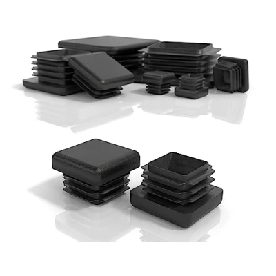 Image de PD® Bouchons à lamelles 20x20 mm pour Tube Carré carrés en Plastique PE Bouchon Pied de Chaise Tubes Métalliques, Chaises, Canapés, Tables et étagères 10 pcs.