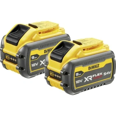 Image de Dewalt Lot de 2 Batteries Rechange 18 V XR Flex Volt DCB547 rétrocompatibles avec Les Outils sans Fil 54 et