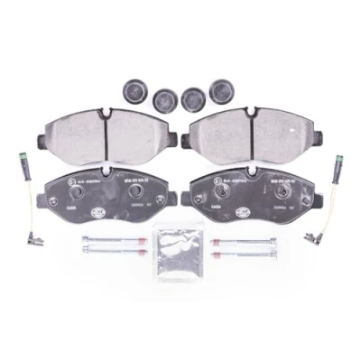 Image de HELLA 8DB 355 005 521 Jeu de plaquettes frein contact signal d&#039;usure inclus avec vis d&#039;étrier accessoires