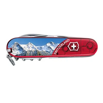 Image de Victorinox, Climber, Couteau de Poche Suisse, Multifonction, Léger, 14 Fonctions, Grande lame, Tire bouchon, Ouvre boîtes