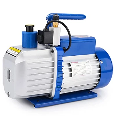 Image de stonylab Pompe à Vide Rotative Palettes, Compacte 2 Étages 5 CFM 10 15 Pa 1/2 HP pour Outil d&#039;Air Réfrigérant CA HVAC